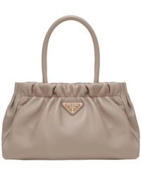 Prada - Double Handle Shoulder Bag - Lyst