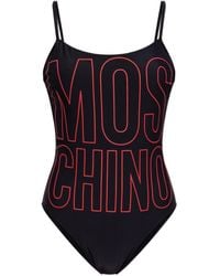 Moschino - Logo-Print Swimsuit - Lyst