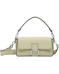 Fendi - Sage Selleria Bag With 612 Hand-Sewn Topstitches - Lyst