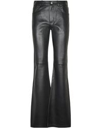Haikure - Leather Casual Trousers With Belt Loops - Lyst