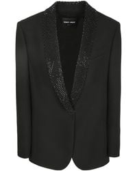 Giorgio Armani - Bead-Embellished Shawl-Lapel Blazer - Lyst