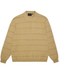 Rains - Striped Knit Long-Sleeved Polo Shirt - Lyst