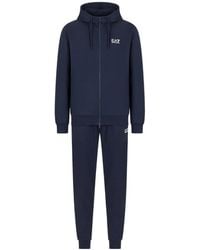 EA7 - Long-Sleeved Hooded Sports Suit - Lyst