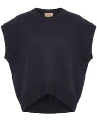 Twinset - Asymmetric Hem Sleeveless Knitted Top - Lyst