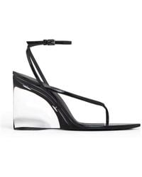 Alaïa - Toe Strap Wedge Sandals - Lyst