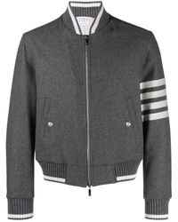 Thom Browne - 4-Bar Stripe Zip-Up Bomber Jacket - Lyst