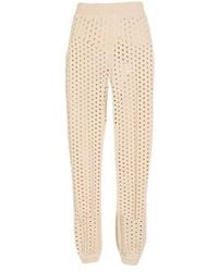 Max Mara - High-Waisted Stretch Knit Trousers - Lyst