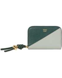 Fendi - Ff Diamonds Zip Around Mini - Lyst