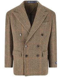 Polo Ralph Lauren - Checked Double-Breasted Blazer - Lyst