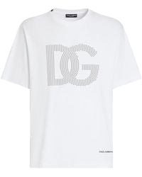Dolce & Gabbana - Dg Logo Printed Crewneck T-Shirt - Lyst