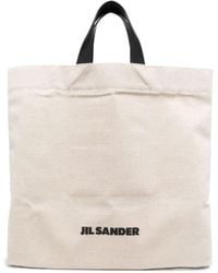 Jil Sander - Logo Printed Large Tote Bag - Lyst