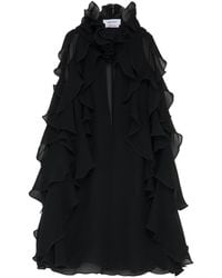 McQueen - Silk Ruffled Top - Lyst