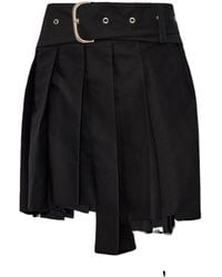 Off-White c/o Virgil Abloh - Asymmetric Hem Pleated Mini Skirt - Lyst