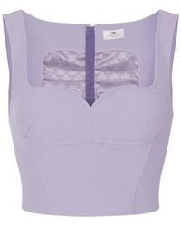 Elisabetta Franchi - Structured Crop Top - Lyst