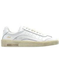 DSquared² - Rider Distressed Low Up Sneakers - Lyst