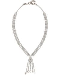 Alessandra Rich - Crystal Fringe Necklace - Lyst