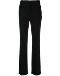 Moschino - Crepe Mid-Rise Flared Trousers - Lyst