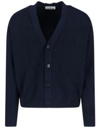 Stone Island - Logo Patch V-Neck Cardigan - Lyst