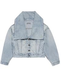 Balenciaga - Standing Collar Boxy Jacket - Lyst