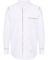 Thom Browne - Rwb-Trim Curved Hem Shirt - Lyst