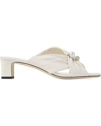 Jimmy Choo - Latte Soft Glove Leather Sandals - Lyst
