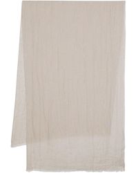 Brunello Cucinelli - Metallic-Threading Striped Scarf - Lyst