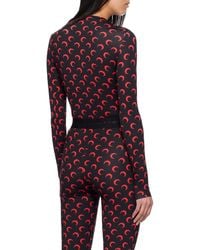 Marine Serre - Brand-print Fitted Stretch-jersey Top - Lyst