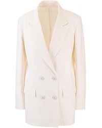 Valentino - Double-Breasted Blazer Jacket - Lyst