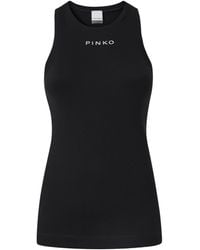 Pinko - Logo Printed Tank Top - Lyst