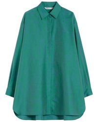 Max Mara - Printed Cotton And Silk Shirt Dress - Lyst