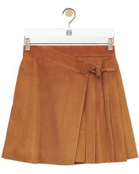 Loewe - Buckle Pleated Short Skirt - Lyst