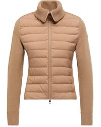 Moncler - Padded Zip-Up Wool Cardigan - Lyst