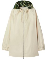 Burberry - Long-Sleeved Checkered Hooded Parka - Lyst