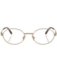 Miu Miu - Eyewear Oval Frame Glasses - Lyst