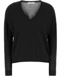 Co. - Relaxed V-Neck Knitted Sweater - Lyst