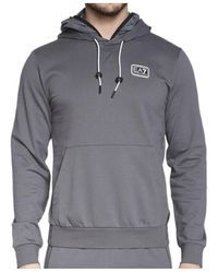 EA7 - Logo Hooded Sweater - Lyst