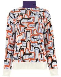 Prada - Abstract Pattern High-Neck Sweater - Lyst