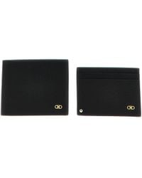 Ferragamo - Ferragamo Gancini Plaque Wallet Card Holder Set - Lyst