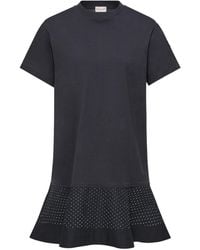Moncler - Round Neck Short Sleeve Dress - Lyst