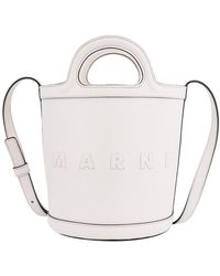 Marni - Logo Embossed Tropicalia Small Bucket Bag - Lyst