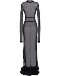 Ann Demeulemeester - Long Sleeved Crewneck Maxi Dress - Lyst