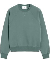 Ami Paris - Ami Logo Embroidered Crewneck Sweatshirt - Lyst
