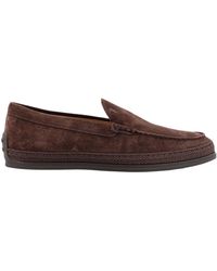 Tod's - Round Toe Slip-On Loafers - Lyst