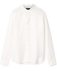 AllSaints - Loom Long Sleeve Linen Shirt - Lyst