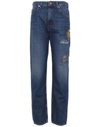 Moschino - Embroidered Jeans - Lyst