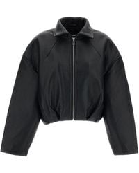 ROTATE BIRGER CHRISTENSEN - Long-Sleeved Leather Jacket - Lyst
