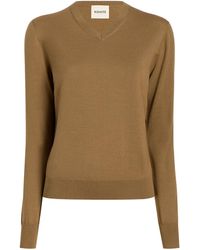KHAITE - Senta V-Neck Long Sleeved Top - Lyst