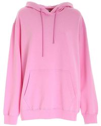 MSGM - Oversized Cotton Hoodie - Lyst