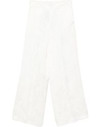 Twinset - Jacquard Satin Palazzo Trousers - Lyst