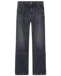 Versace - Logo-Patch Patchwork-Designed Jeans - Lyst